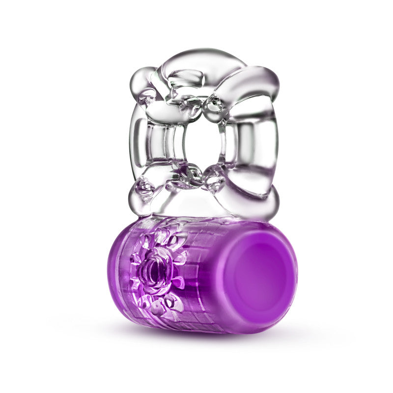 Play With Me Pleaser Rechargeable C-Ring - Purple - Purple USB Rechargeable Cock Ring - BL-31911