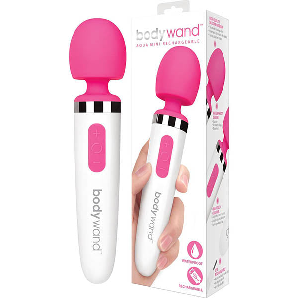 Bodywand Aqua Mini Rechargeable - Pink/White USB Rechargeable Massager Wand