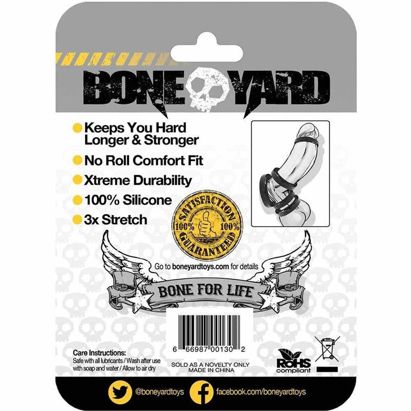 Boneyard Silicone Ring 30mm - Black 30 mm Cock Ring