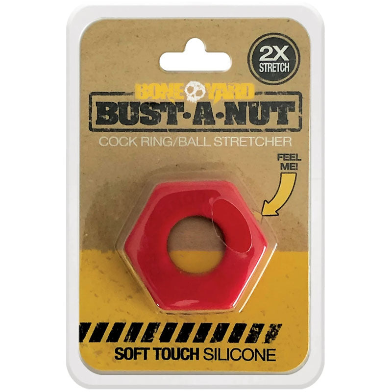 Boneyard Bust a Nut Cock Ring Red-(by0352)