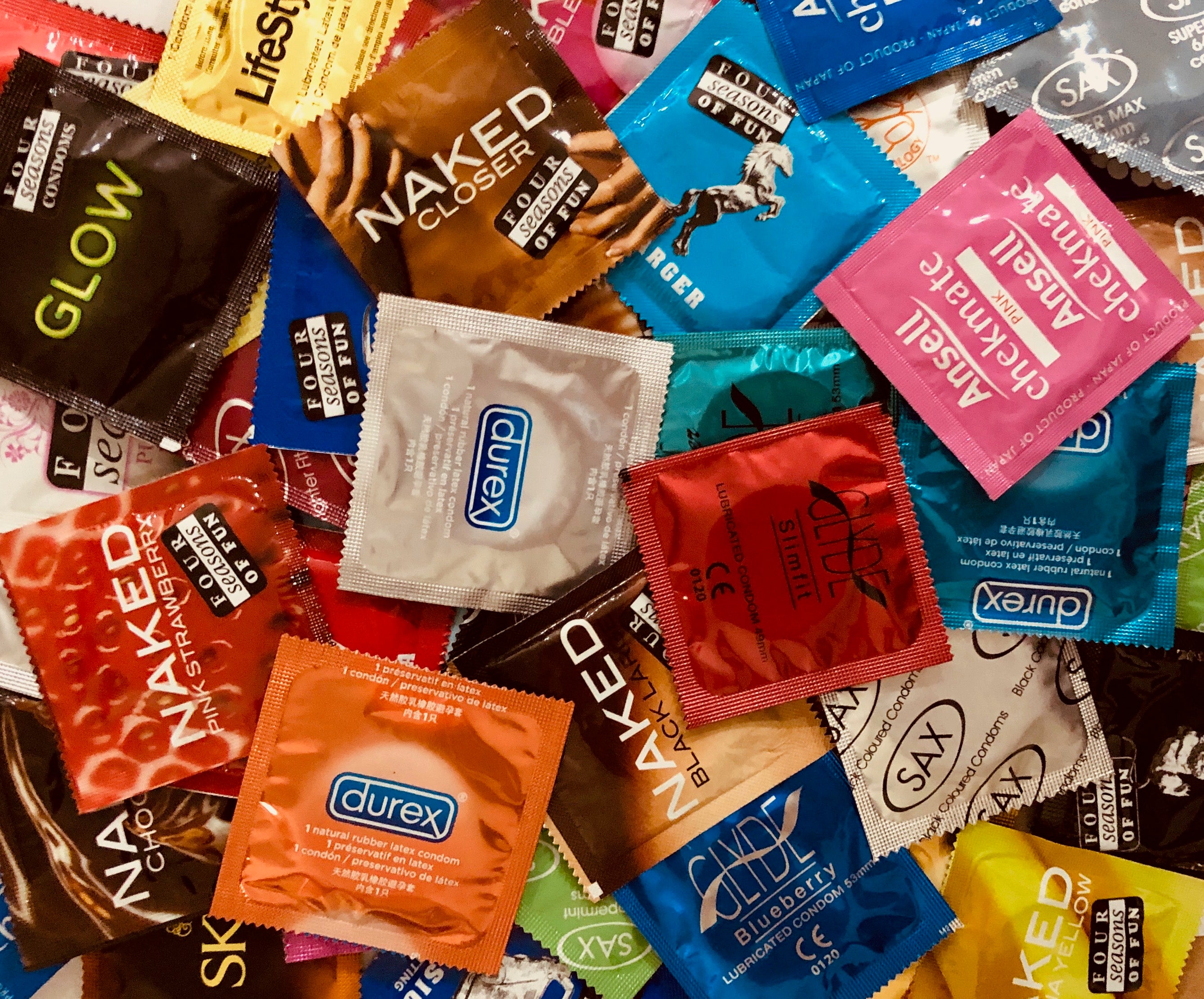Assorted Condoms Pack Condoms (40 Bulk Packed Condoms)