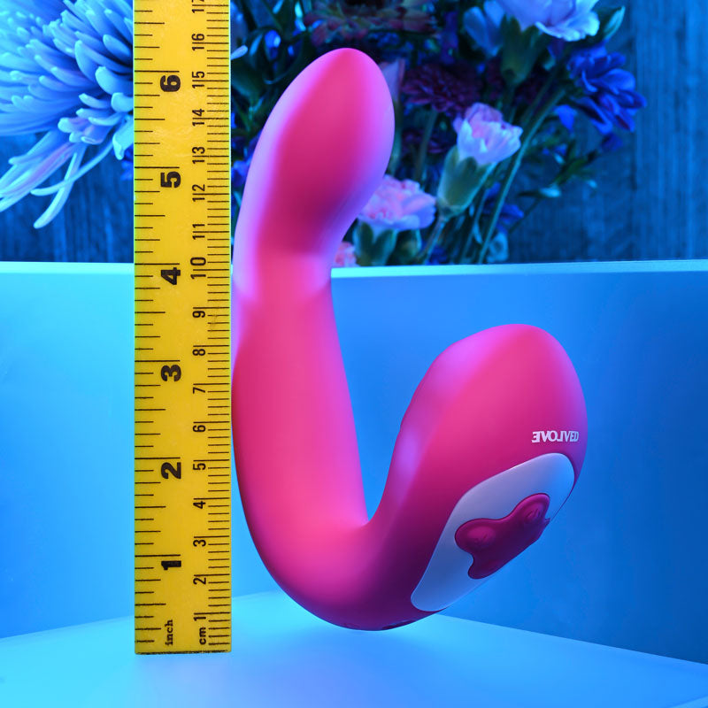 Evolved BUCK WILD - Pink USB Rechargeable Flicking Vibrator