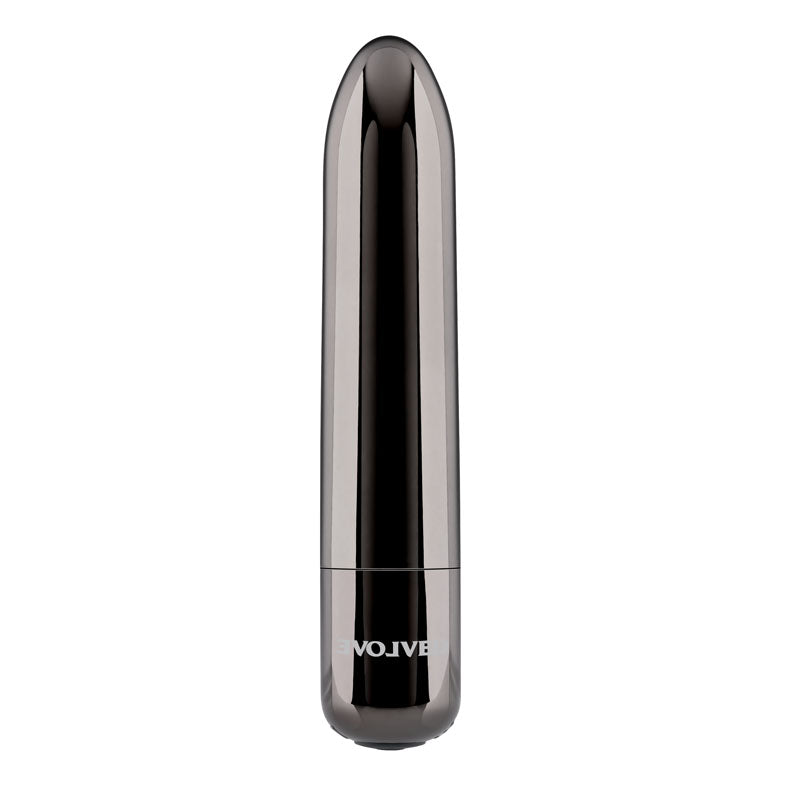 Evolved REAL SIMPLE - Black Chrome 10 cm USB Rechargeable Bullet