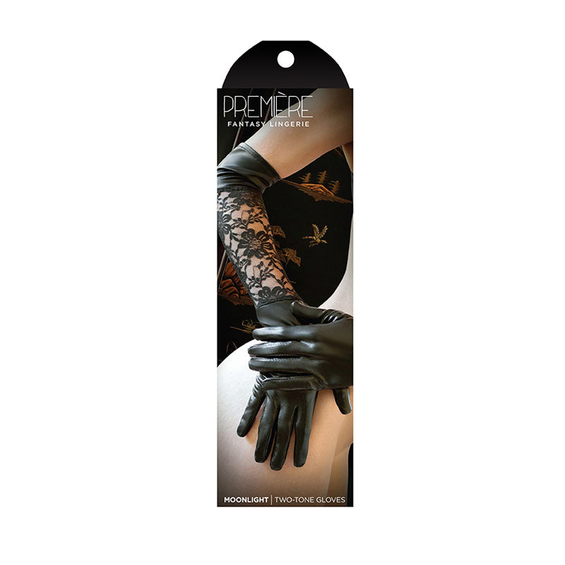 Premiere Moonlight Two Tone Gloves - Black - One Size