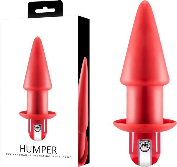 Humper Rechargeable Vibrating Butt Plug (Red) 3.5''