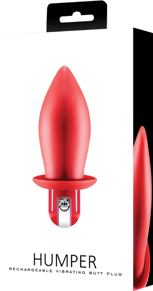 Humper Rechargeable Vibrating Spade Shaped Butt Plug (Red)