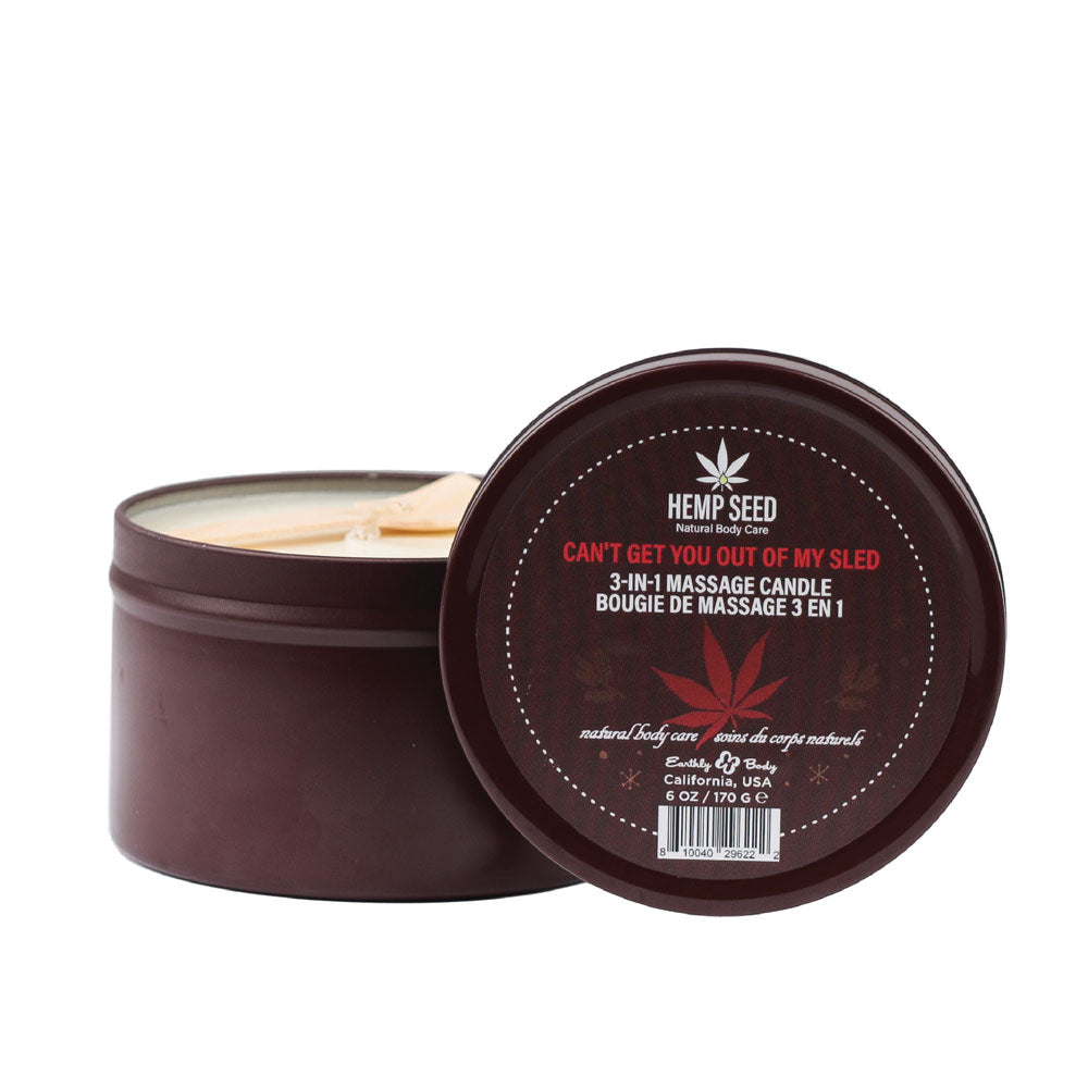 Hemp Seed 3-In-1 Massage Candle - Can't Get You Out Of My Sled-(hsch023a)