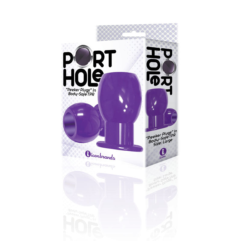 The 9's Port Hole, Hollow Butt Plug-(ic2696)