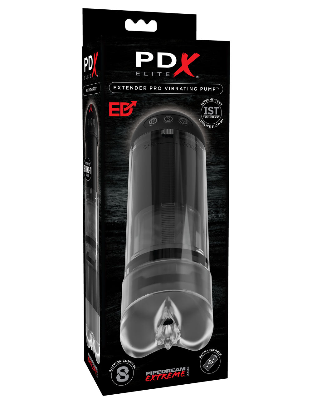 Pipedream Extreme Toyz Elite Extender Pro Vibrating Penis Pump-(rd530)