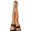 Kixies MICHELLE Large Diamond Black Fishnet Thigh Highs-(kx1324b)