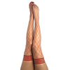 Kixies CLAUDIA Large Diamond Red Fishnet Thigh Highs-(kx1327a)