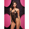 Lapdance Criss Cross Lace Teddy - Black-(lc-94-bk)