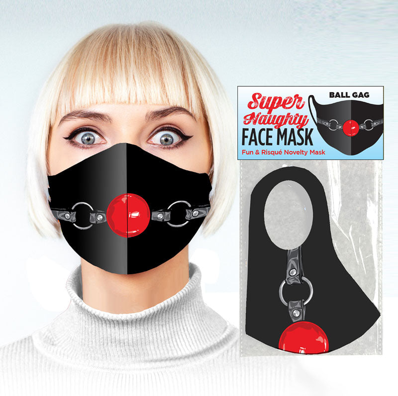 Super Naughty BALL GAG Mask - Novelty Face Mask