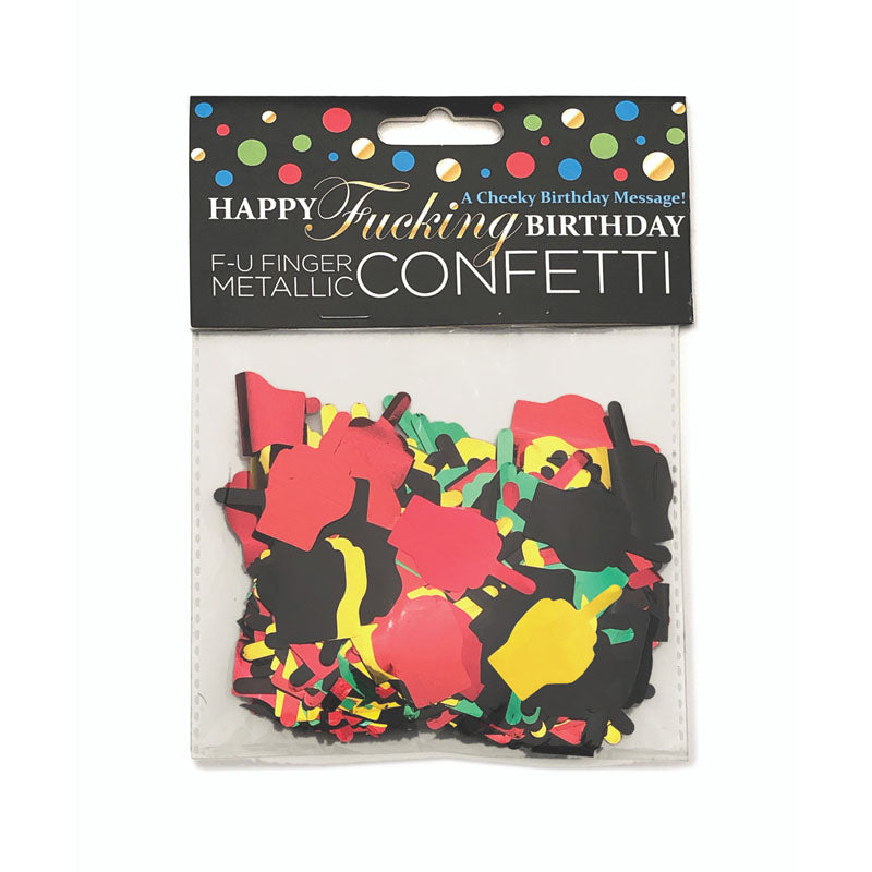 Happy Fucking Birthday FU Finger Confetti-(lgcp.1054)