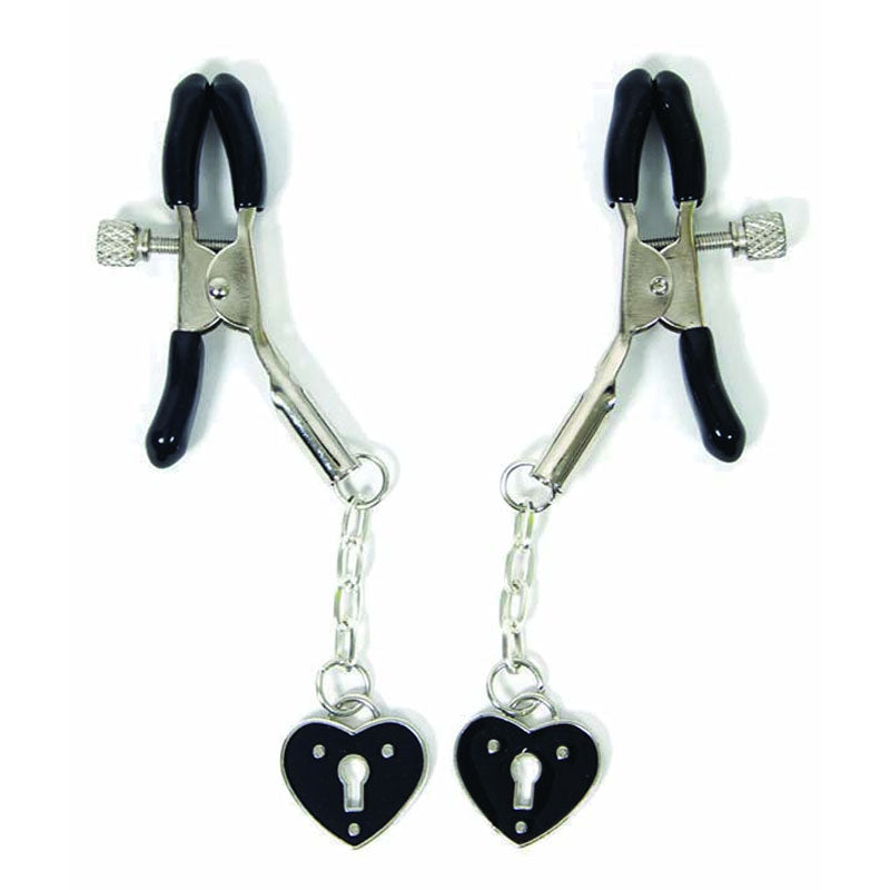 Sexy AF - Clamp Couture Black Hearts - Black Heart Nipple Clamps