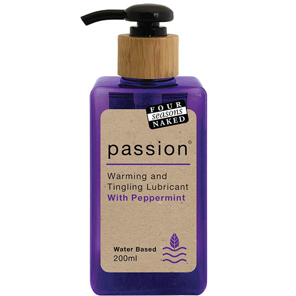 Four Seasons Passion - Warming & Tingling Water Based Lubricant with Peppermint Oil - 200 ml - LUB042