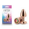 Rear Assets Petite - Rose Gold with Rainbow Gem-(nsn-0966-29)