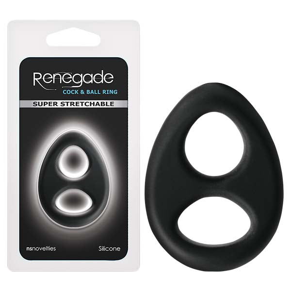 Renegade - Romeo Soft Ring - Black Cock & Balls Ring - NSN-1113-13
