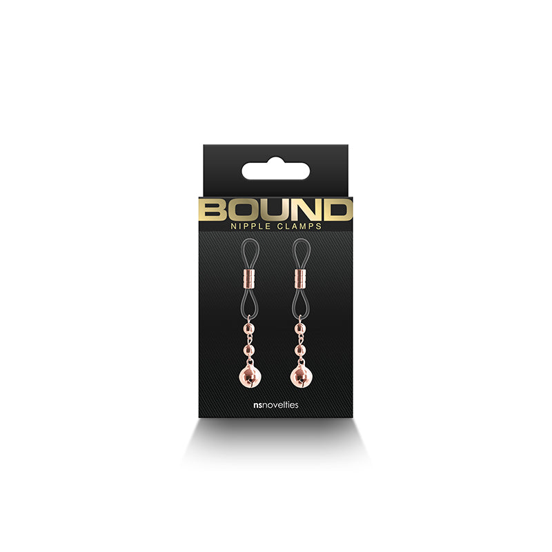 Bound Nipple Clamps - D1 - Rose Gold-(nsn-1302-61)