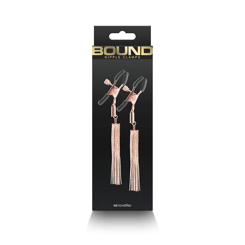 Bound Nipple Clamps - D2 - Rose Gold-(nsn-1302-71)