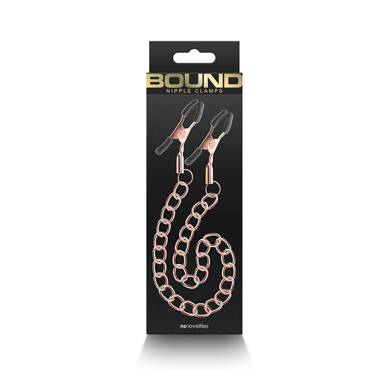 Bound Nipple Clamps - DC2 - Rose Gold-(nsn-1303-02)