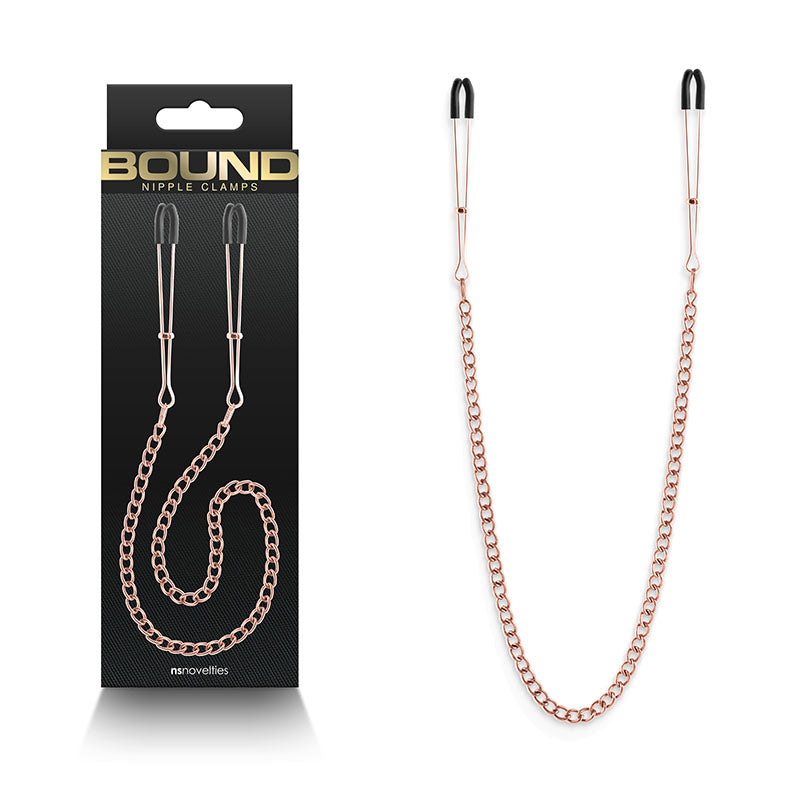Bound Nipple Clamps - DC3 - Rose Gold-(nsn-1303-12)