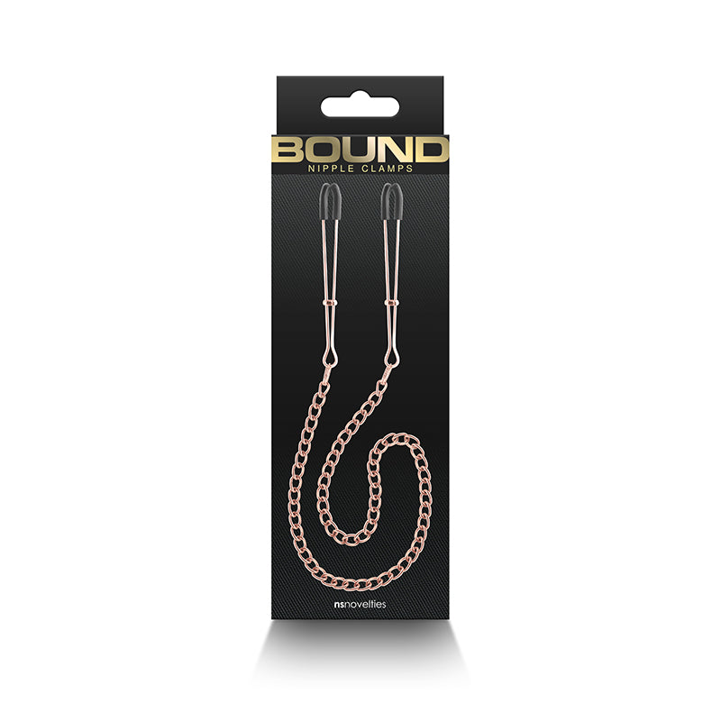 Bound Nipple Clamps - DC3 - Rose Gold-(nsn-1303-12)