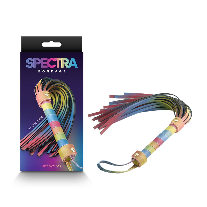 Spectra Bondage Flogger - Rainbow - Fetish - (nsn-1311-05)