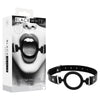 OUCH! Black & White Silicone Ring Gag - Black Mouth Restraint