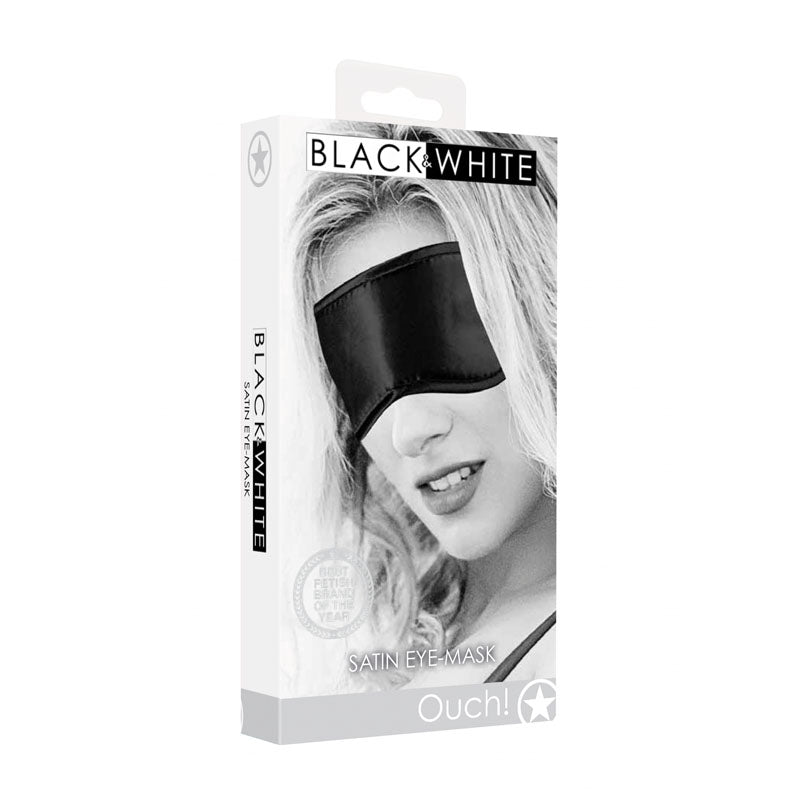 OUCH! Black & White Satin Eye-Mask-(ou681blk)