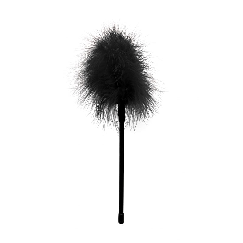 OUCH! Black & White Feather Tickler - Black Feather Crop