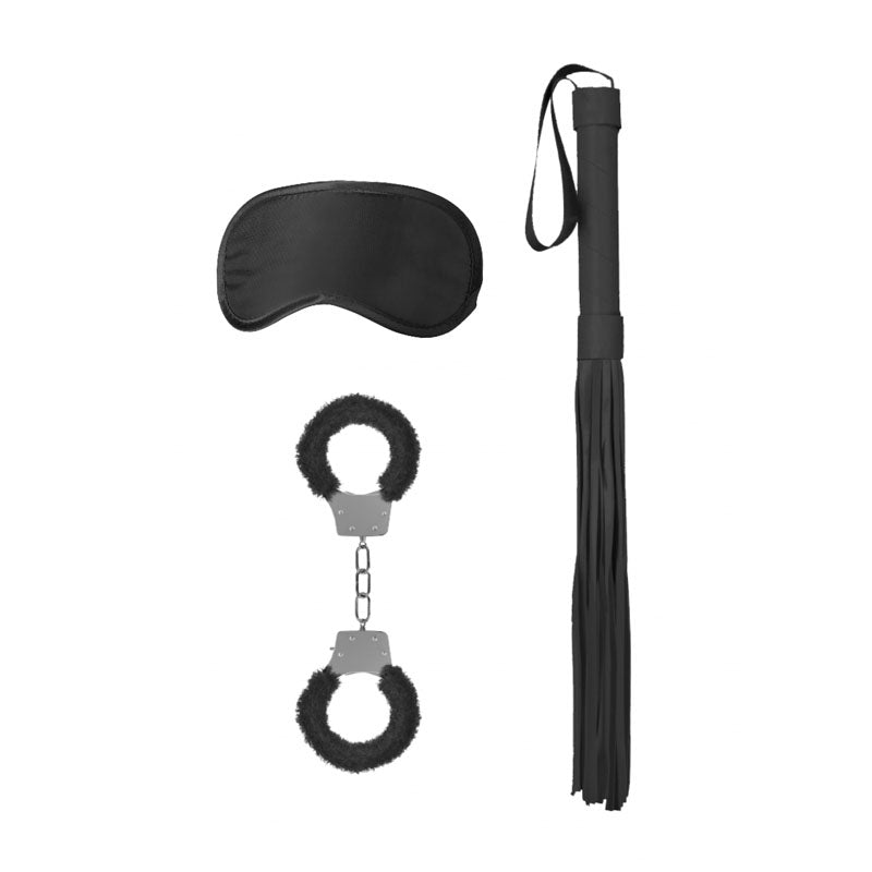 OUCH! Black & White Introductory Bondage Kit #1 - Bondage Kit - 3 Piece Set