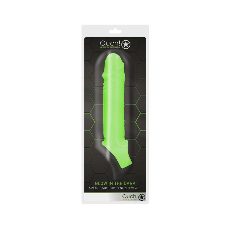 OUCH! Glow In The Dark Smooth Stretchy Penis Sleeve-(ou740glo)