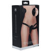 OUCH! Vibrating Silicone Strap-On - Black-(ou868blk)