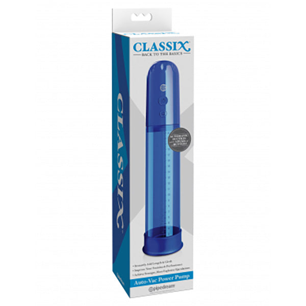 Classix Auto-Vac Power Pump - Blue Powered Penis Pump