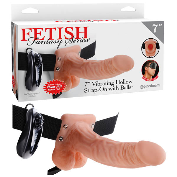 Fetish Fantasy Series 7'' Vibrating Hollow Strap-on With Balls-(pd3376-21)