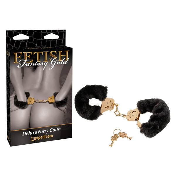Fetish Fantasy Gold Deluxe Furry Cuffs-(pd3996-27)
