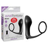 Anal Fantasy Collection Ass-gasm Cockring Plug - Black Vibrating Butt Plug with Cock Ring