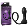 Anal Fantasy Elite Collection Rechargeable Ass-Gasm Pro - Black USB Rechargeable Vibrating Anal Plug with Cock Ring