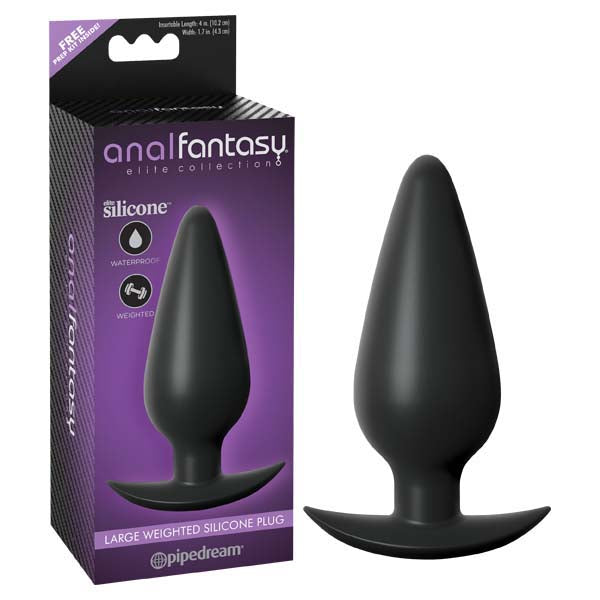 Anal Fantasy Elite Collection Large Weighted Silicone Plug-(pd4781-23)