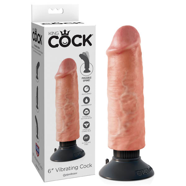 King Cock 6'' Vibrating Cock-(pd5401-21)