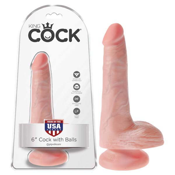 King Cock 6'' Cock with Balls-(pd5531-21)