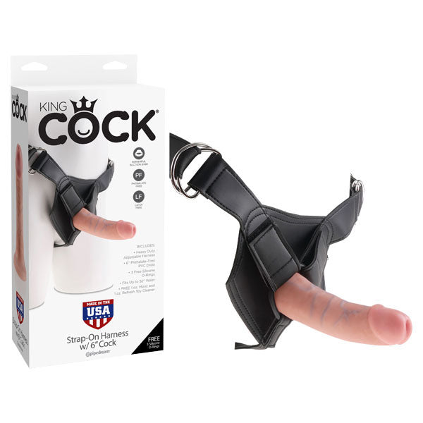 King Cock Strap-On Harness With 6'' Dong-(pd5621-21)