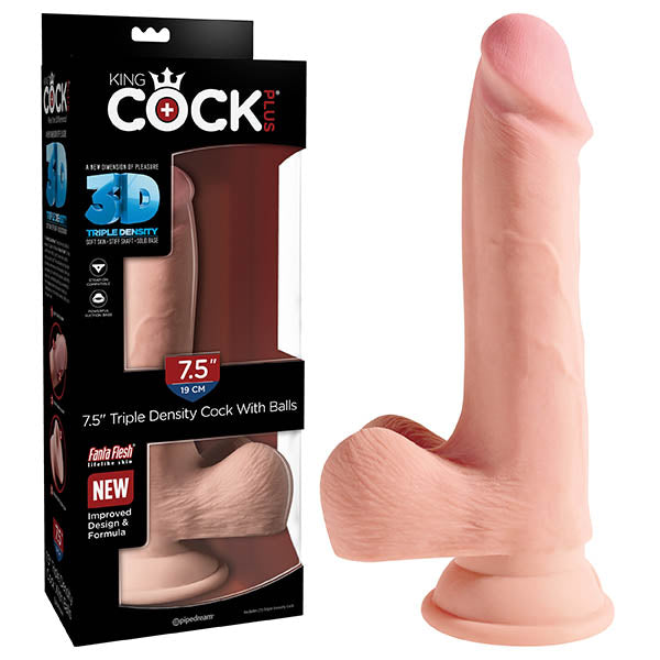 King Cock Plus 7.5'' Triple Density Cock with Balls-(pd5718-21)