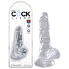 King Cock Clear 4'' Cock with Balls-(pd5750-20)