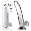 King Cock Clear 9'' Cock with Balls - Clear-(pd5758-20)