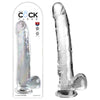 King Cock Clear 11'' Cock with Balls - Clear-(pd5759-20)