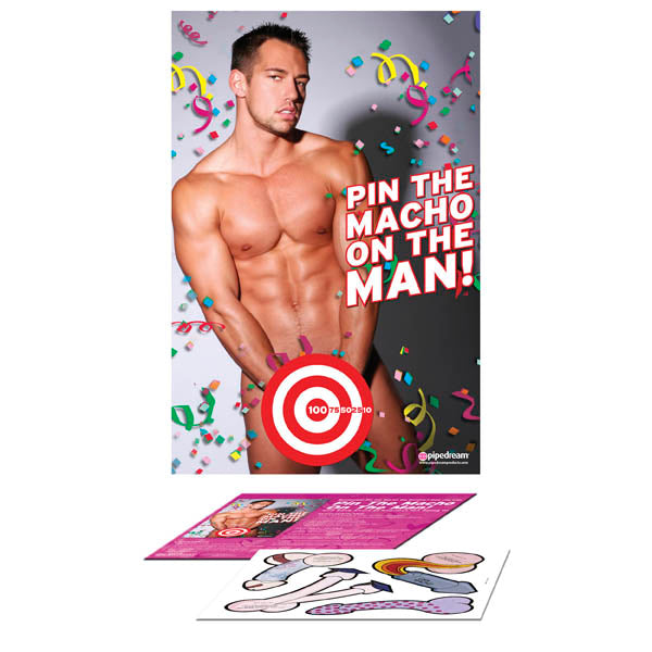 Bachelorette Party Favors Pin The Macho On The Man-(pd8204-00)