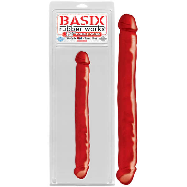 Basix Rubber Works 12'' Double Dong - Red 30.5 cm (12'') Double Dong