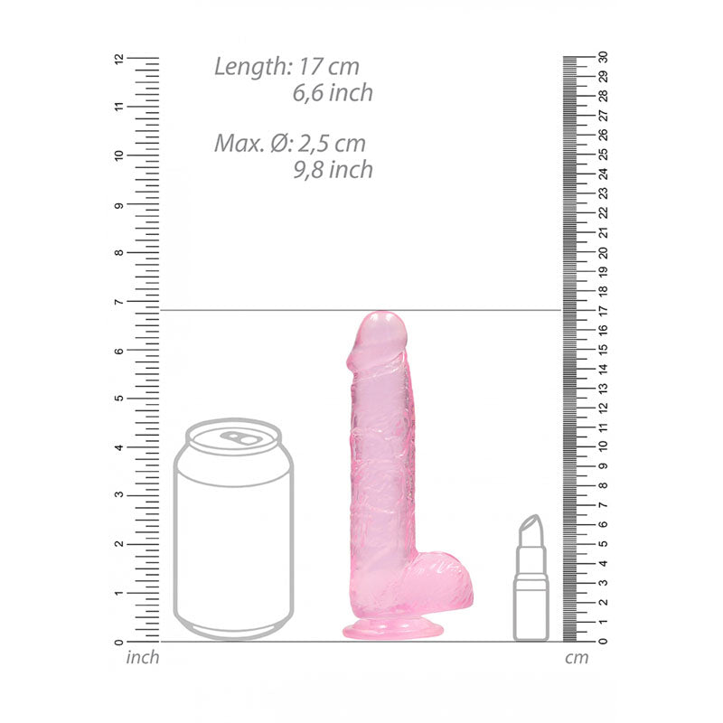 RealRock 6'' Realistic Dildo With Balls - Pink 15.2 cm Dong
